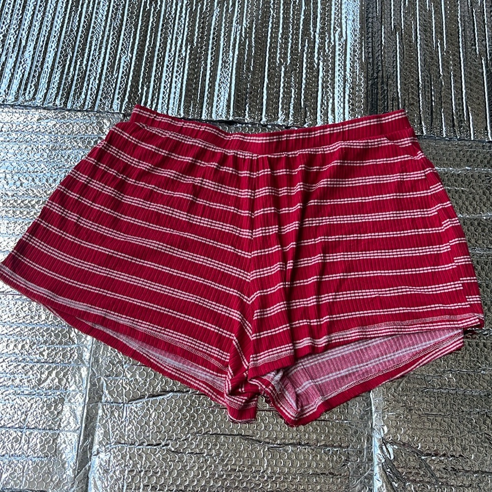 Red Striped Women's Shorts